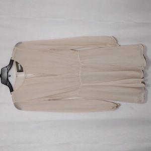 Reformation Josie Sheer Flowy Chiffon Long Sleeves Dress Size 6